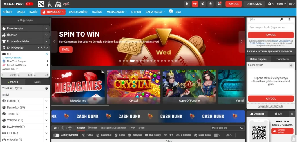 Megapari Türkiye Web Sitesi Ana Sayfası